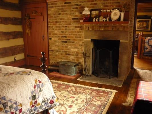 Master bedroom fireplace