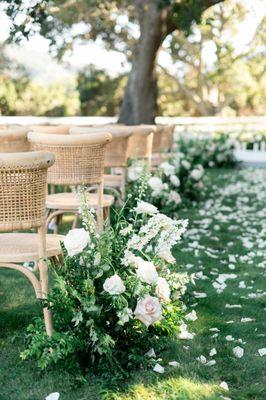 Our gorgeous ceremony details. Floral by Gavita Flora. Chairs by Theoni. Planning + Design by the amazing Charmed Events.