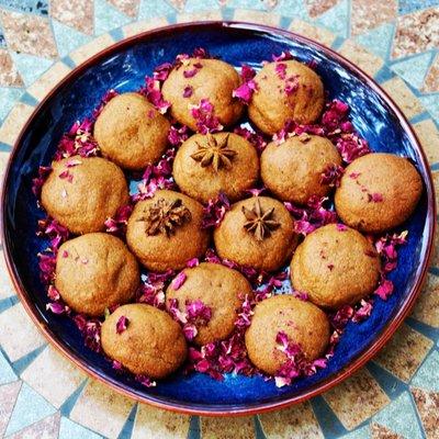 Postpartum almond cookies to support a new mama during for this critical time, part of our 40-day holistic nutrition and counsel.