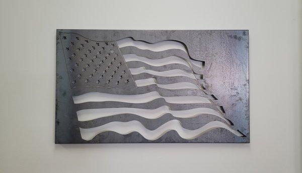 Custom Corten Steel American Flag