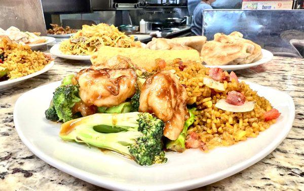 Shrimp broccoli Combination