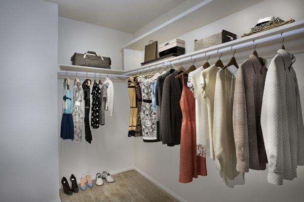 Walk-in closets available