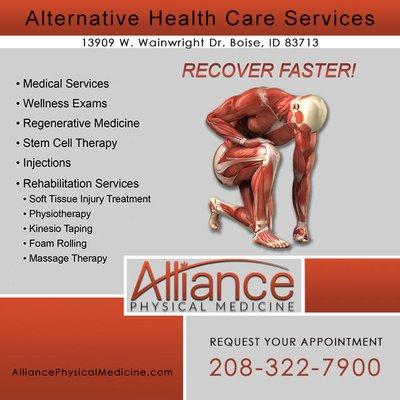 Alternative health care in Boise, Idaho by Alliance Physical Medicine. Call: (208) 322-7900. www.alliancephysicalmedicine.com