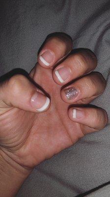 My gel manicure +$5 for French tips