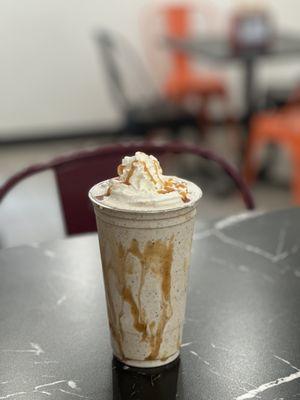 Caramel Cheesecake Cookie Monster Shake! They serve Hershey's ice cream, great family run ice cream shop. They also do soup and sandwiches