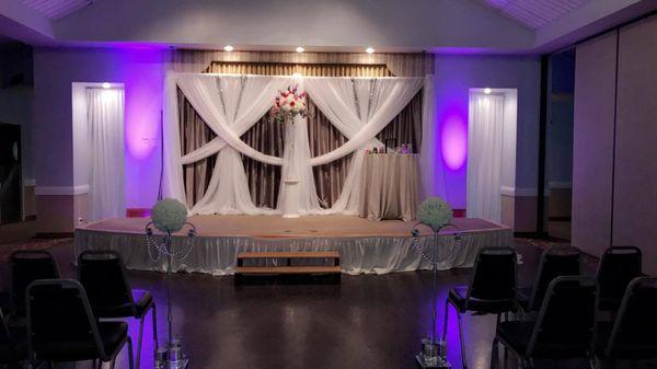 Let us help you customize your wedding or event! How amazing is this set up at the Wake County Shrine Club?