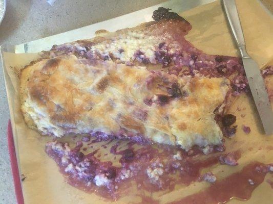 Blueberry lemon cheese strudel