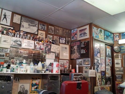 Walls of memorabilia.