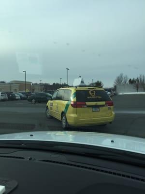 This driver nearly hit my sister's car in the Nordstrom parking lot. I was in the passenger seat, my 3 kids in the back seat.