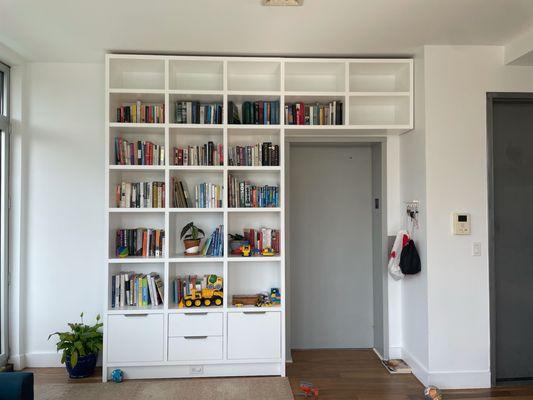 Over door bookshelf and storage solution