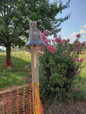 One of the many bells on display.