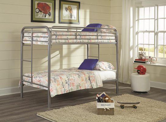 Twin/Twin Silver Bunk bed