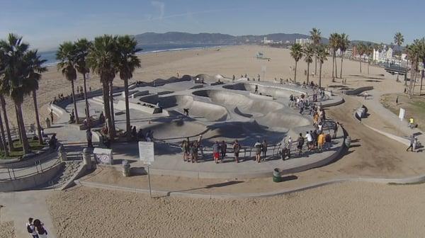 Skate Park at Venice Beach Boardwalk