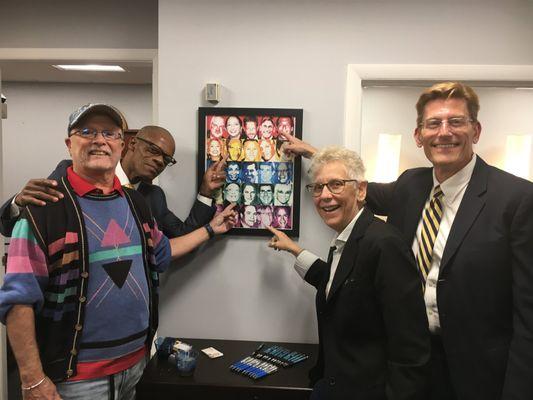 David Treece with LGBTQ+ SAVE honorees George Neary, William H. Warren, Cindy Brown