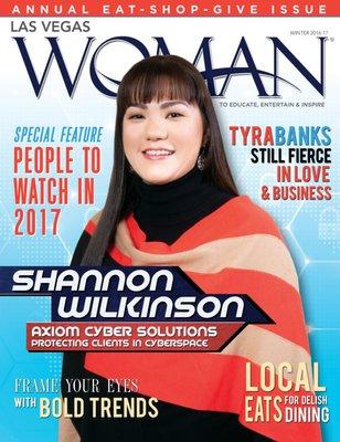 President and Co-Founder of Axiom Shannon Wilkinson on the cover of Las Vegas Woman Magazine.