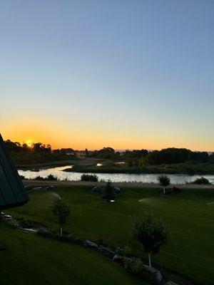 Sunrise from balcony of suite