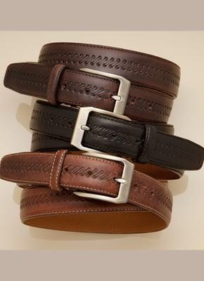 Featuring the finest belts by Trafalgar Leather