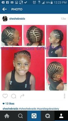 Kids  braided style