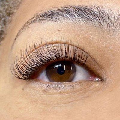 A set of "classic: level 1" eyelash extensions from The Lash Lounge.