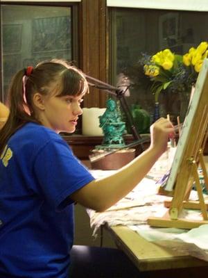 Art classes for adults and kids.