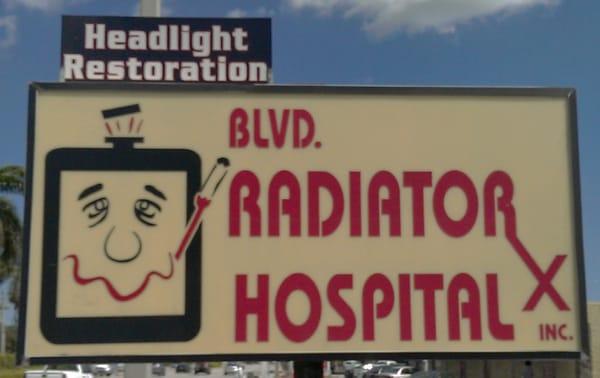 Blvd Radiator Hospital Sign