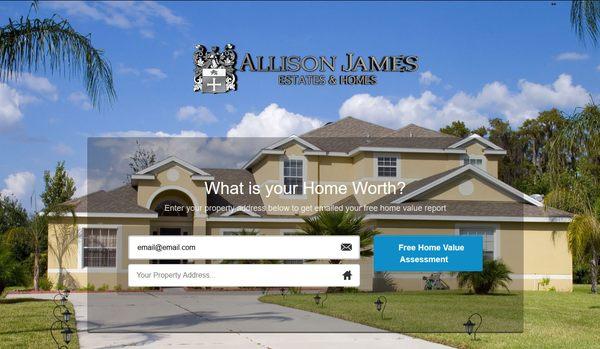 Landing page for Allison James
 created by www.dakota-digital.com