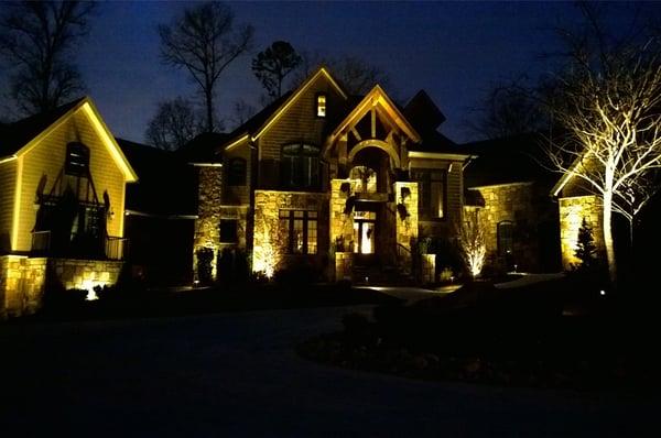 Low Voltage LED landscape lighting in Knoxville TN.