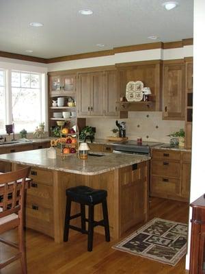 A craftsman style kitchen with inset doors