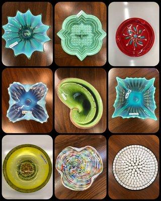 Vintage glass and pottery