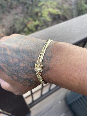 14k Gold 6.5mm Cuban Link Bracelet