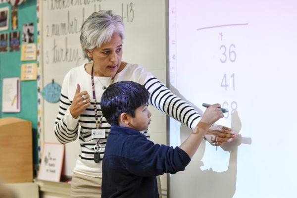 In the second grade classroom.