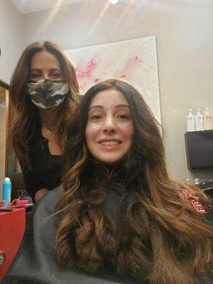 Myself and Gaby in her salon