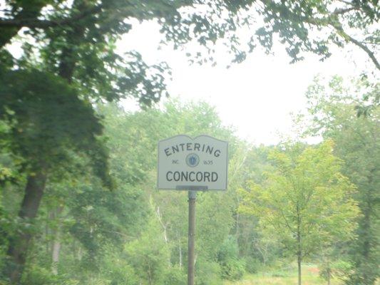 Lexington road Concord sign.