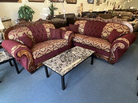 Custom sofa and loveseat