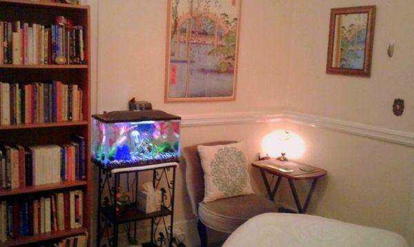 Sitting area in my treatment room.