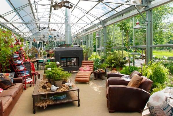 A current greenhouse that houses a small family as a normal home.