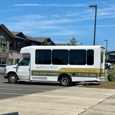 Boone Ridge Senior Living Community, South Salem. 15-passengers bus.