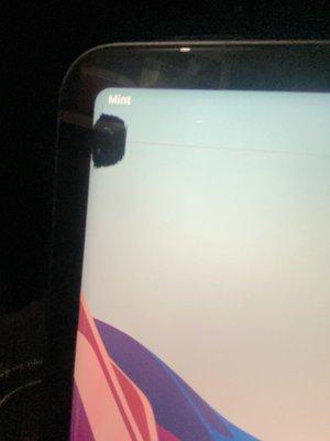 Damaged digitized LCD screen.