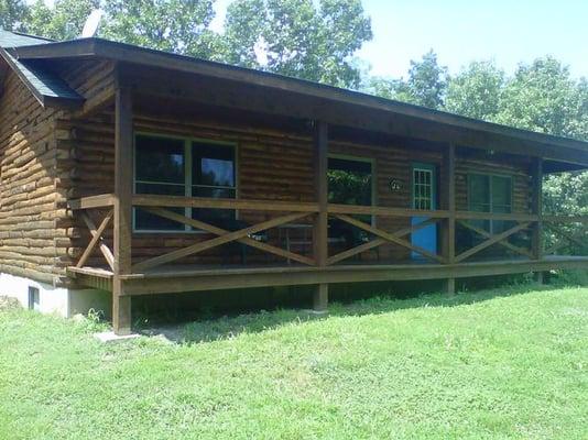 Our Wildflower cabin, a four person cabin with 2 bedrooms and 2 baths.