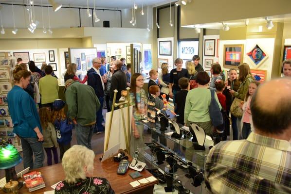 Art walk evening at the Artists' Gallery