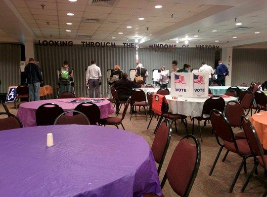 Voting booths on Election Day: November 8, 2016.