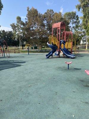 Playground outside of community center doors