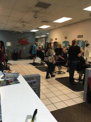 The salon was recently remodeled and it looks great, especially when it's filled with awesome people.