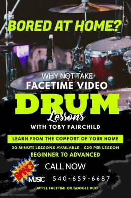 Take Drum Lessons with Toby Fairchild!