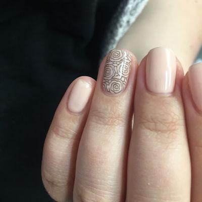 Gel Manicure with Stamp