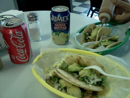 Very friendly and accomidating place. They made me these veg tacos napolitas, avacados, beans, cilantro, and onions.. Awesomness