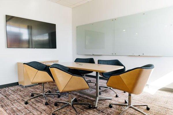 The Spark meeting room is the perfect place for team brainstorms or client meetings.