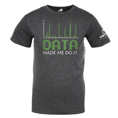 Promotional swag - Cayman Chemical's "DATA Made Me Do It" tee