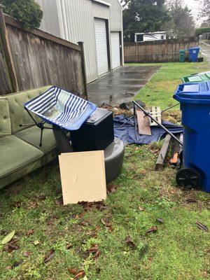 Unwanted debris from move out