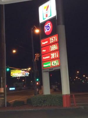 Gas price sign